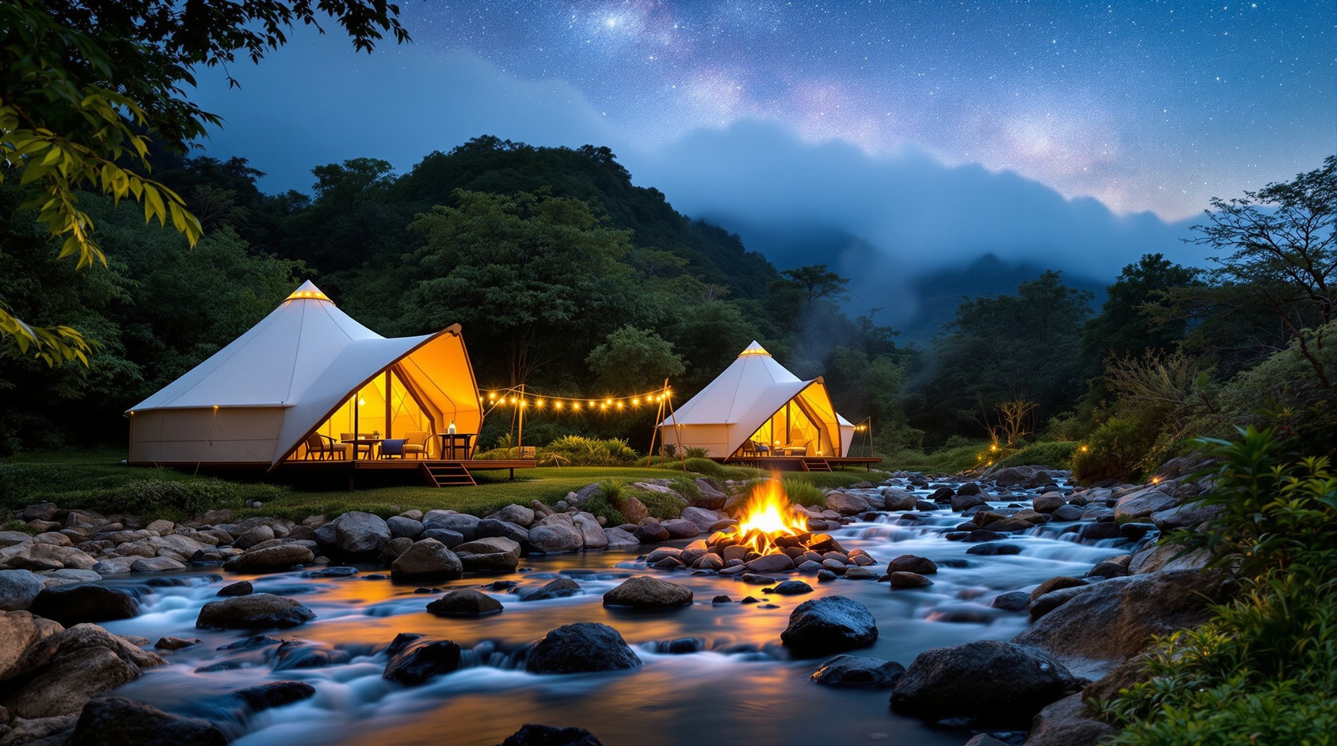 Khu Camping & Dòng Suối Mát